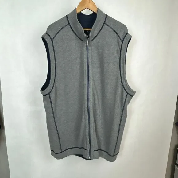 Tommy Bahama Men's Dual-Tone Gray and Navy Vest - Picture 4 of 8